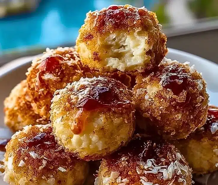 Cinnamon Apple Cottage Cheese Bites on a plate, a healthy snack option.
