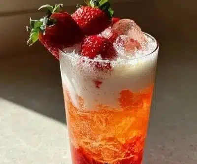 Cupid's Potion Float - a colorful and romantic beverage creation