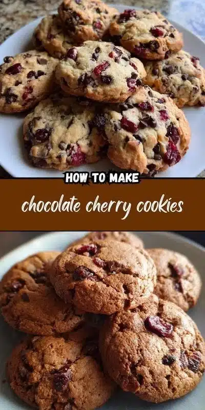 Decadent Chocolate Cherry Cookies 5 Delicious decadent chocolate cherry cookies with crispy edges and chewy centers