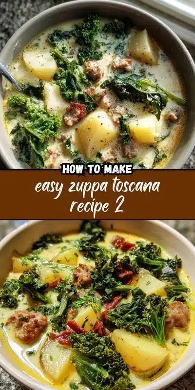 A bowl of delicious Easy Tuscan Soup garnished with fresh herbs.