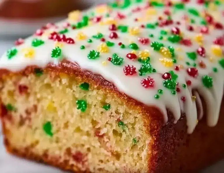 Festive Christmas Sprinkle Buttermilk Bread 8 Festive Christmas Sprinkle Buttermilk Bread with colorful sprinkles
