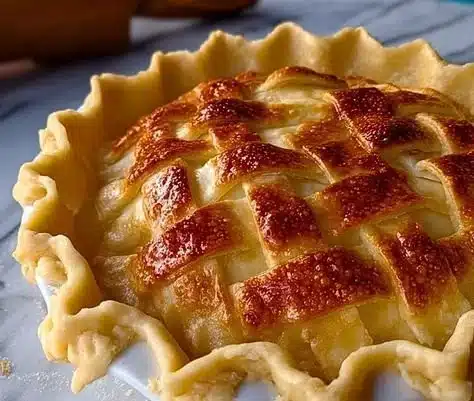 Flaky sourdough pie crust made with sourdough discard