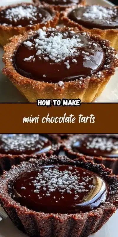 Mini chocolate tarts topped with whipped cream and berries on a white plate