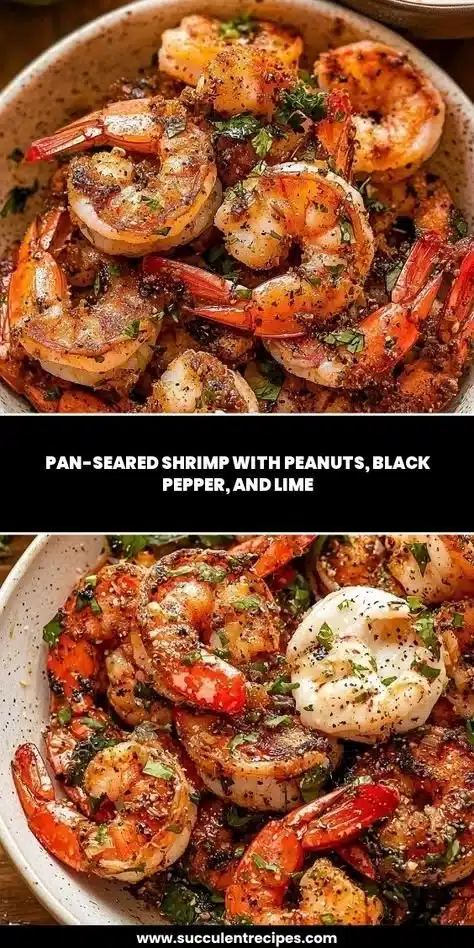 Pan-seared shrimp garnished with herbs and served on a plate