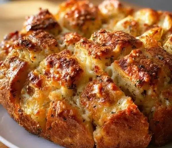 Freshly baked Pull Apart Bread ready to be shared and enjoyed