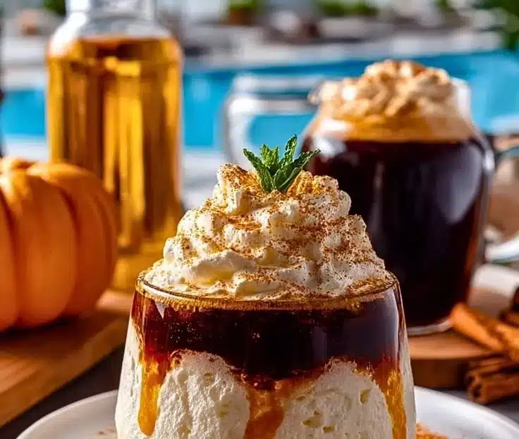 Delicious Pumpkin Cold Foam topping on a coffee drink