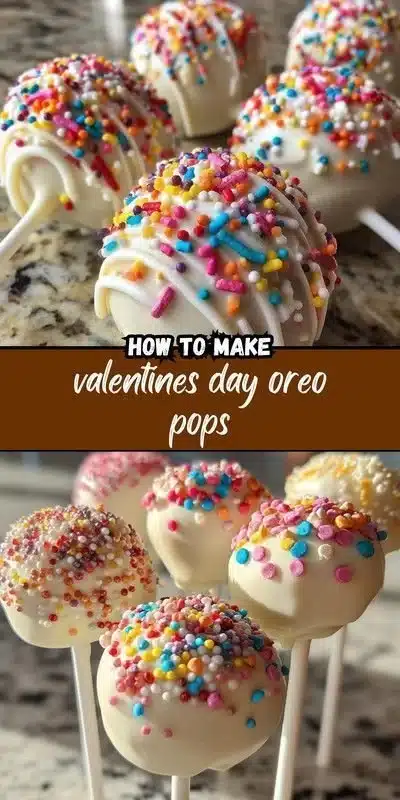 Delicious Valentine's Day Oreo pops decorated with love for a sweet celebration.