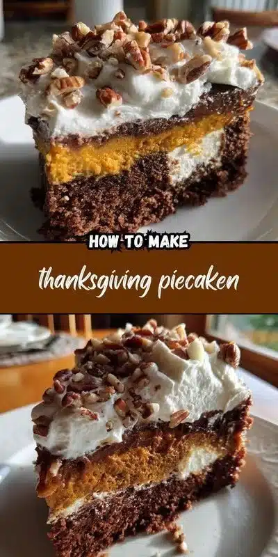 Thanksgiving Piecaken dessert combining pie and cake for festive celebrations