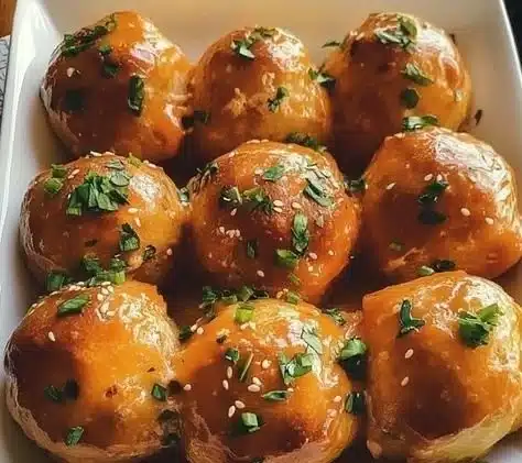 Air Fryer Buffalo Chicken Bombs ready to serve as a delicious snack or appetizer.