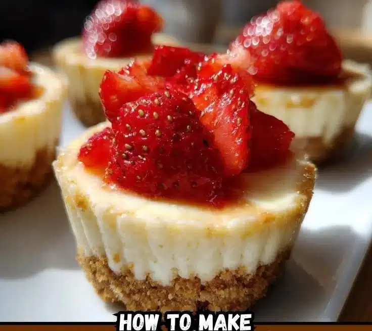 Dreamy Mini Cheesecakes 7 Delicious dreamy mini cheesecakes topped with fresh berries and whipped cream.