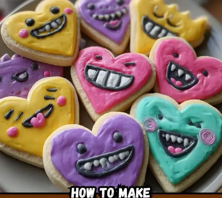 A variety of funny Valentine's cookies featuring humorous designs and messages.