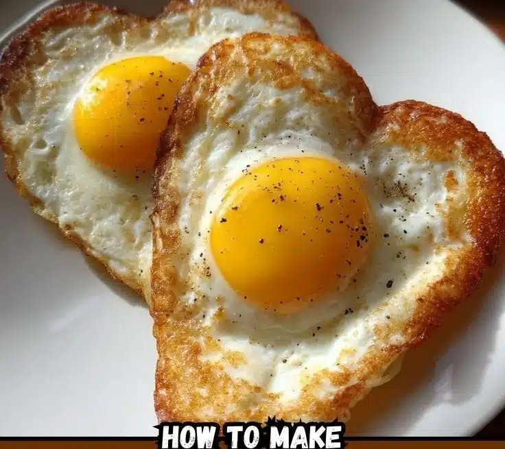 Heart-Shaped Eggs 27 Delicious heart-shaped eggs served on a plate for a romantic breakfast