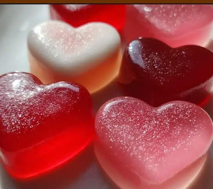 Colorful homemade Haribo candies in various shapes and sizes