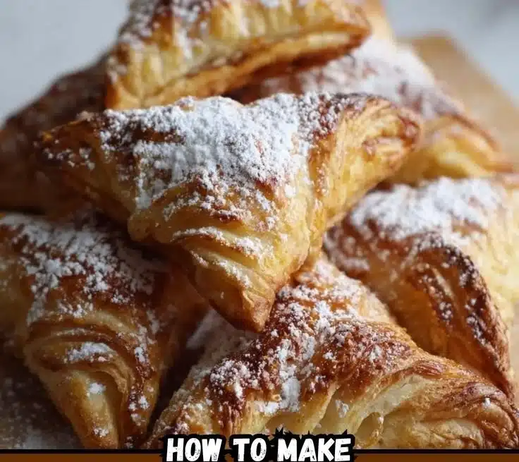 Valentine's Nutella Puff Pastry desserts on a romantic table