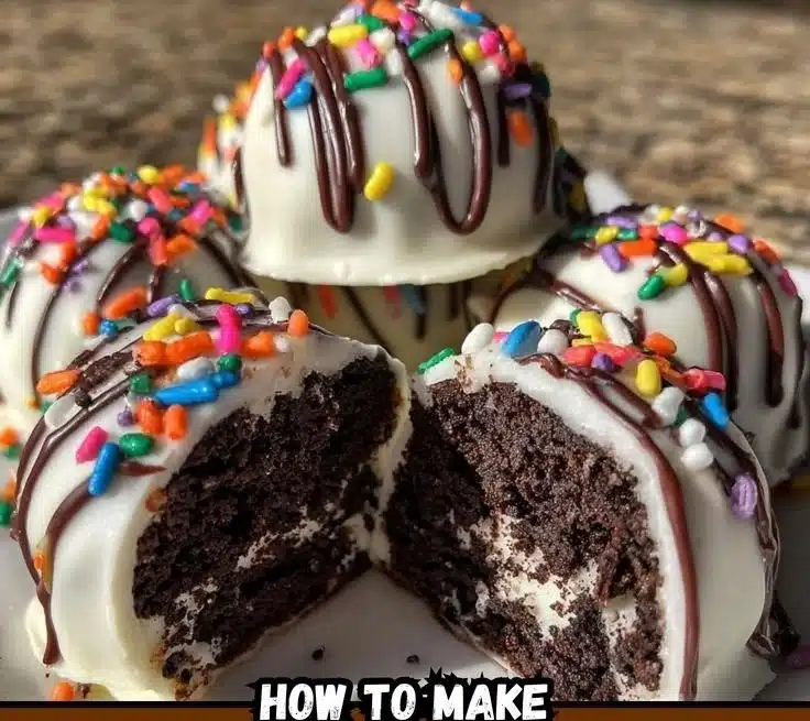 Delicious homemade Oreo Balls covered in chocolate