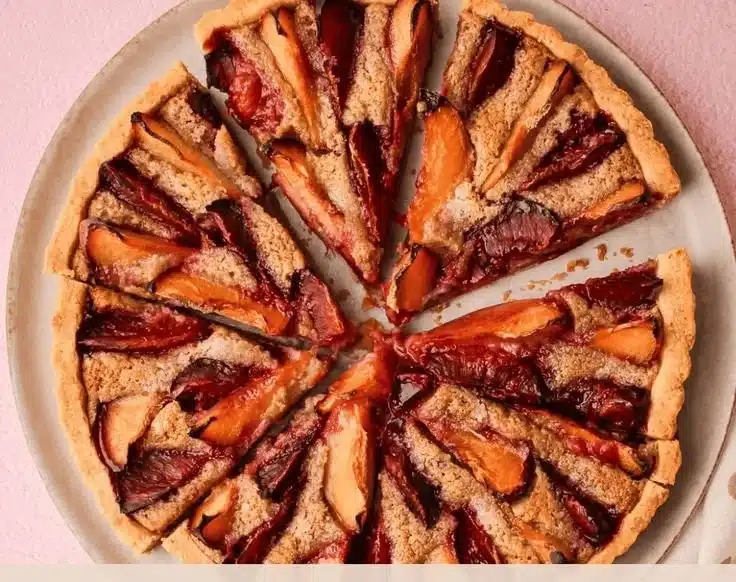 Plum Tart 7 Delicious homemade Plum Tart with rich plum filling and golden crust