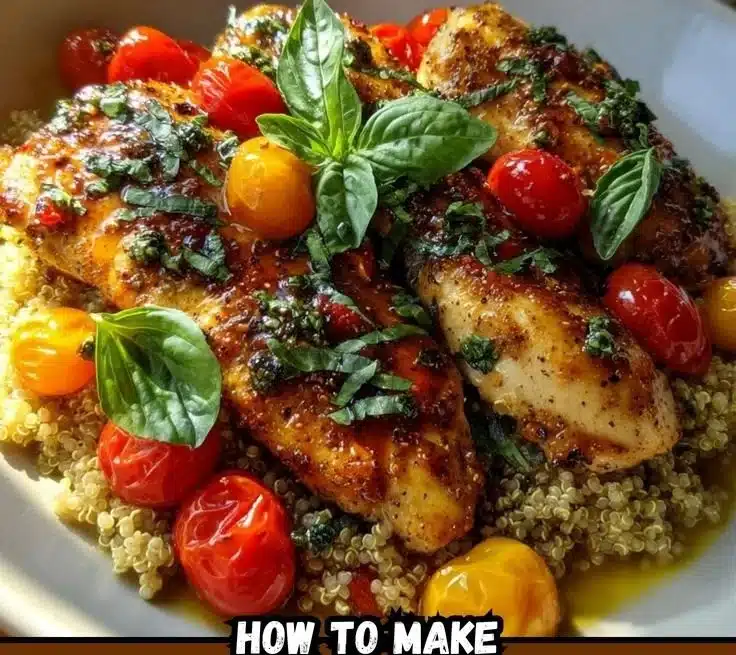 Romantic Chicken Dinner 12 A beautifully plated romantic chicken dinner with candles and flowers.