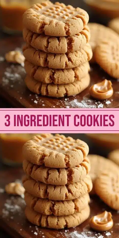 Plate of freshly baked 3 ingredient peanut butter cookies