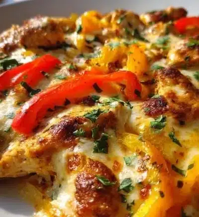 Delectable Chicken Fajita Casserole with colorful vegetables and spices
