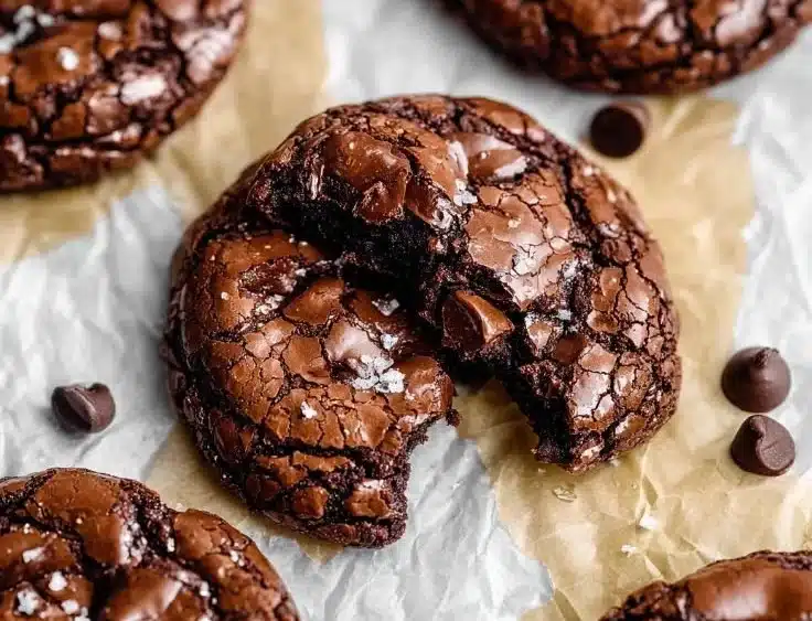 Delicious fudgy chewy brookies - brownie cookie treats featuring a rich chocolate flavor