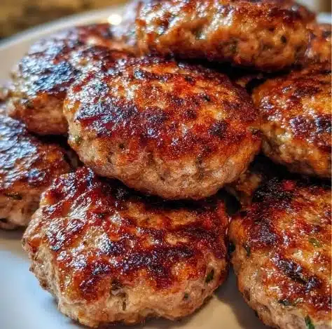 Delicious homemade breakfast sausage links on a plate