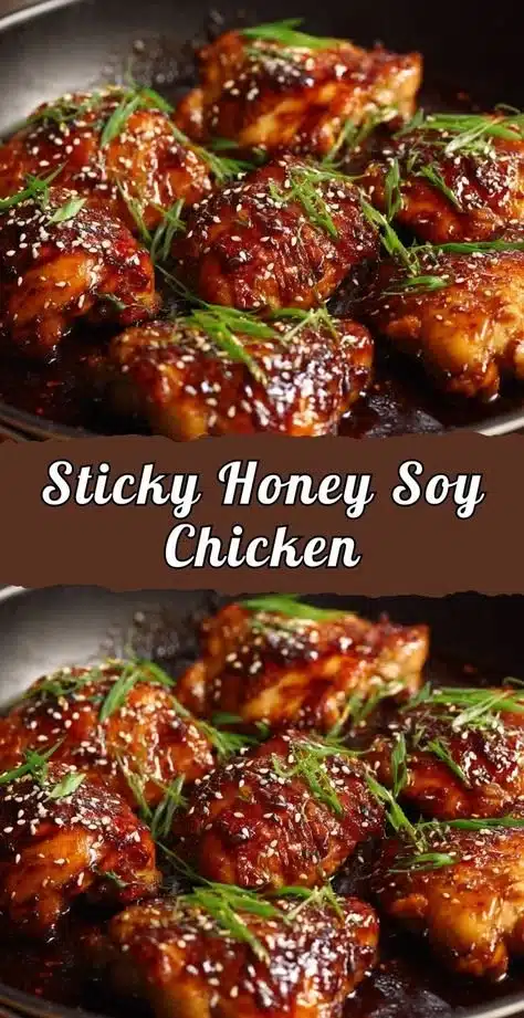 Delicious Honey Soy Chicken garnished with herbs and served on a plate