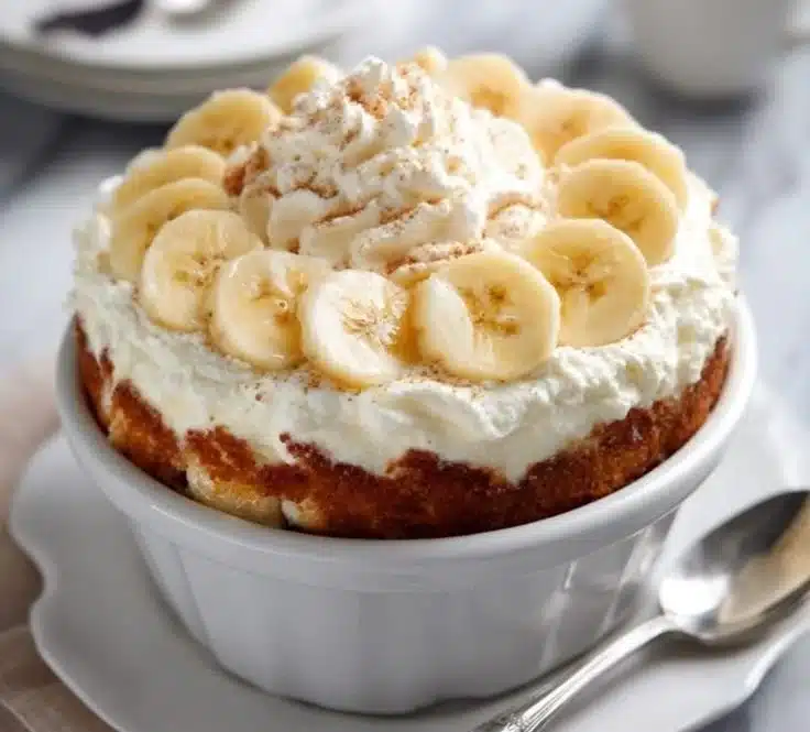 Magnolia Bakery's delicious banana pudding dessert in a serving dish