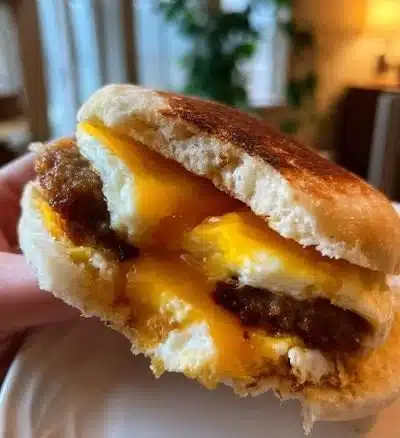 Make-ahead breakfast sandwiches prepared and ready to eat for busy mornings.