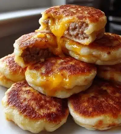 Delicious McGriddle Bites served with maple syrup and savory filling