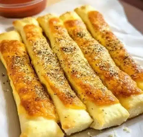 Delicious Pizza Hut breadsticks served with dipping sauce