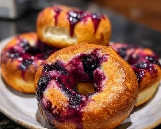 Protein Bagels with Blueberry Swirl, a nutritious breakfast choice