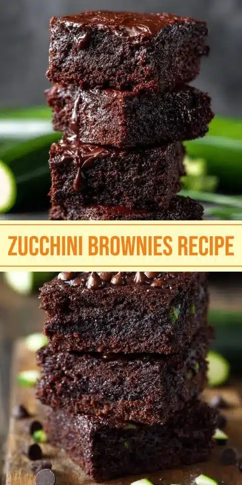 Delicious homemade zucchini brownies ready to be served